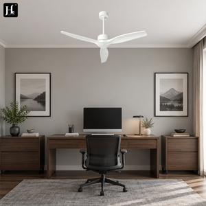 Ventilateur de plafond minimaliste à 3 pales effet bois sans lumière pour chambre, salon et intérieurs résidentiels - Product Image 1