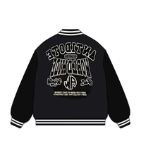 Manteau Hip Hop Européen avec Logo Personnalisable pour Hommes Dernière Veste Brodée pour Printemps Automne Coupe Ample pour High Street Baseball