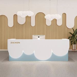 Tùy chỉnh hiện đại LED tiếp tân bàn truy cập với chất liệu gỗ cho Spa Salon bệnh viện trường học & Home Bar sử dụng - Product Image 4