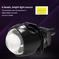 Lentille de Projecteur Bi-LED Universelle Laser LED pour Voiture 65W, Faisceau Haut et Bas, RHD LHD, Super Lumineux, H4 H7 9005 9006, 3.0 2.5 Pouces