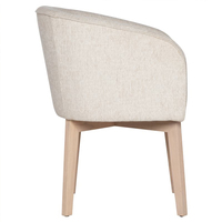 Chaise de salle à manger design contemporain Offre Spéciale Fauteuil en bois en tissu boucle blanche pour la maison pour la salle à manger et le salon