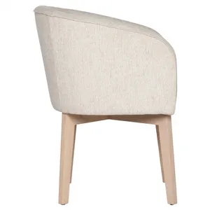 Moderno lusso sedia da pranzo Set singolo bianco poltrona blu velluto bouclé in legno gambe Wabi Sabi concetto di fascia alta