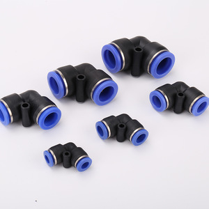 Raccord de tuyau pneumatique en plastique à angle droit de 90 degrés avec raccord rapide pour PV4/6/8/10/12 14/16 - Product Image 1
