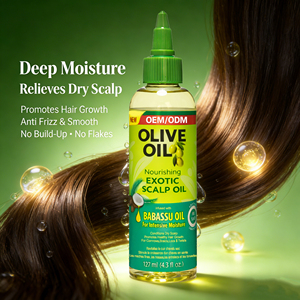 Huile capillaire exotique OEM ODM à l'huile d'olive et d'huile de Babassu pour la croissance des cheveux afros, soin nourrissant du cuir chevelu, sans pellicules, sans accumulation, 127 ml - Product Image 5