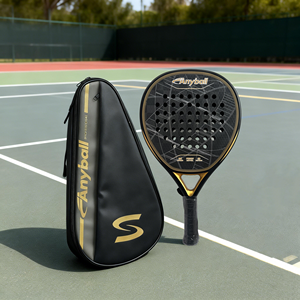 Raqueta de Pádel de Fibra de Carbono 18K, Precio Directo de Fábrica Anyball, Logotipo Personalizado, Venta al Por Mayor, Alto Rendimiento, Pala de Pádel Profesional - Product Image 1