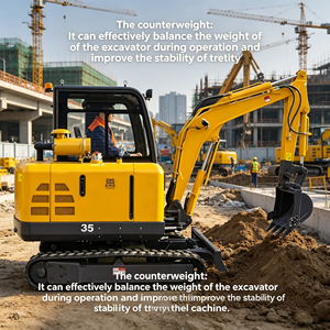 Mini Excavadora Hidráulica Eléctrica con Control PLC, Motor con Bomba Huade de Alta Eficiencia, 3.5 Toneladas, Uso Doméstico, <span class=keywords><strong>China</strong></span> - Product Image 2