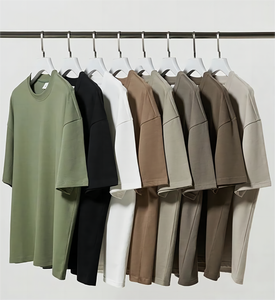 Camisetas de Hombre de Algodón 100%, Gruesas, de Punto, Lisas, de 300 g/m², de Gran Tamaño, con Etiqueta Personalizada de Primera Calidad - Product Image 1