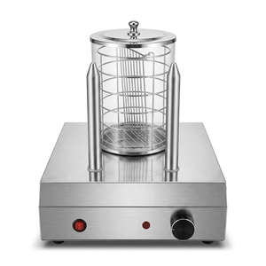 Commercial Hot Dog Warmer with 2 Bun Heating Rods & <b>Steamer</b> Cage, Stainless Steel Countertop Sausage Bun Heater for Snack Bar - Product Image 2