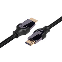 Câble 2.1 8K 48 Gbps pour projecteur multimédia, certification RoHS, plastique PVC, plaqué or, couleur gris argent, cuivre nu