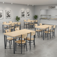 Ensemble de meubles de restaurant rapide, table et chaises, de qualité économique, écologiques, durables, modernes, faciles à nettoyer