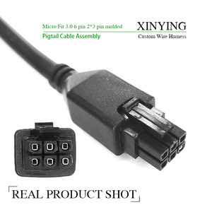 สายไฟแบบพันหุ้ม Micro Fit 3.0 6 พิน 2*3 พิน MX3.0 6 8 พิน แบบขึ้นรูปเป็นปลายตัดปิดทอง สำหรับขั้วต่อ Molex ความยาว 1.5 เมตร - Product Image 2