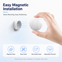 Detector de Movimiento PIR Zigbee Tuya, Sensor de Alarma de Seguridad Infrarrojo Inalámbrico con Alerta por Aplicación, Montaje Magnético para Seguridad del Hogar