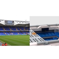 DIY Anpassbares Großes Sportstadion-Bausatz Fußball-Puzzle Fußball-Fan Geschenk Souvenir 3D ABS-Kunststoff Lehrreiches Spielzeug