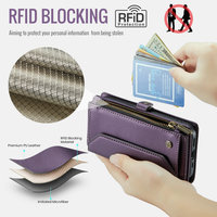 Nouvel étui portefeuille en PU personnalisé à succès pour iPhone 15 Pro Max avec fermeture éclair détachable – Accessoires pour téléphone portable
