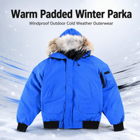 Veste parka d'hiver pour homme avec capuche en fausse fourrure, manteau rembourré chaud, coupe-vent, multi-poches, épais, pour l'extérieur, par temps froid
