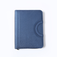 Porte-documents personnalisé en PU avec fermeture éclair, design multi-poches et bloc-notes pour les professionnels exigeants