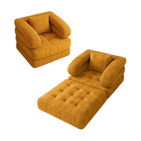 Sofá Cama Moderno de Lujo para Sala de Estar, en Forma de L, 2 Plazas, Individual, de Corduroy, Reclinable, con Espuma Comprimida al Vacío, Diseño para el Hogar
