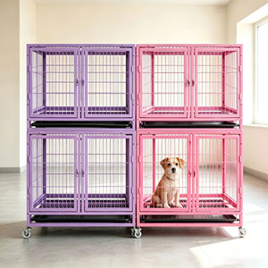 Jaula para Perros de Hierro Pintado <span class=keywords><strong>con</strong></span> Bandeja Extraíble para un Fácil Mantenimiento - Product Image 2