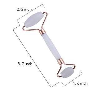 Rouleau facial en <span class=keywords><strong>Jade</strong></span> blanc naturel, Logo personnalisé et emballage, meilleure vente, livraison gratuite - Product Image 3