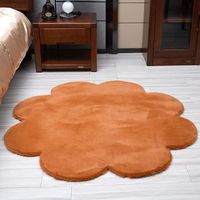 Tapis en fausse fourrure moelleuse imitation lapin, directement de l'usine, motifs pour enfants, tapis de forme originale pour salon