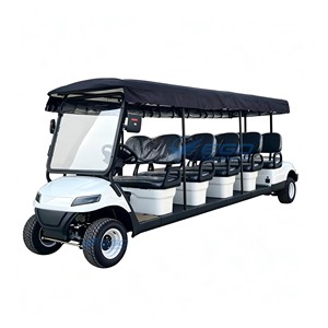 Carrito de golf blanco de cinco filas y diez asientos a bajo precio, de alta potencia para cross-country, vehículo eléctrico de transporte especial. - Product Image 5