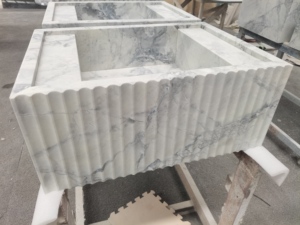 Lavabo de Mármol Arabescato Personalizado 2024 para Uso Hotelero, Diseño Moderno, Mármol Natural, Grosor de 20/30 mm, Garantía de por Vida, MOQ - Product Image 5