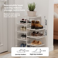 Étagère à chaussures en métal multi-niveaux, idéale pour les entrées de maisons et les dortoirs, avec une grande capacité de rangement
