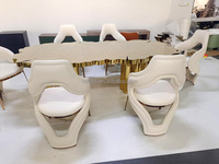 Chaise de salle à manger design haut de gamme pieds en acier inoxydable doré de luxe chaises de salle à manger Villa hôtel désherbage salle à manger chaise de Restaurant