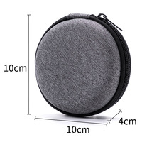 Étui portable étanche en EVA pour écouteurs, organiseur de câbles de données, boîte de rangement, pochette zippée pour clé USB numérique, gris/noir