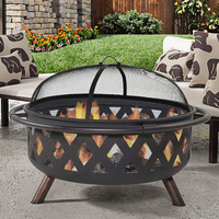 Chauffage de patio portable en métal de qualité moderne, à éthanol, populaire en gros, de forme ronde, foyer extérieur