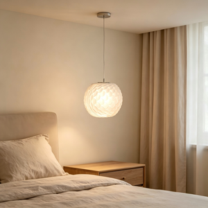 Scallop Shell Pendant Light Modern <b>White</b> Chandelier <b>Hanging</b> Lamp for Bedroom Restaurant Bar E26 - Product Image 5