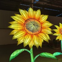 Linternas LED de Seda Chinas Impermeables con Formas de Plantas, Decoraciones para Festivales al Aire Libre, Halloween/Día de Acción de Gracias/Navidad/Año Nuevo