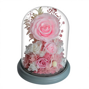 Rosa Preservada con Cúpula, Estilo 2026, Flor Eterna, Amor Activo, para Regalos Festivos y Decoración de Escenarios, Rosa Peonía - Product Image 4