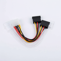 Convertidor SATA de 4 Pines Liangxun LX-087, 10A, Carcasa de Cobre para PC, Cable de Alimentación de 12V, Adaptador Automotriz de 15 Pines Macho/Hembra, Conexiones de Cableado