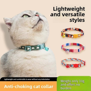 Ruban tressé imprimé Polyester écologique Anti-suffocation boucle <span class=keywords><strong>de</strong></span> sécurité confortable collier <span class=keywords><strong>de</strong></span> chat accessoires <span class=keywords><strong>de</strong></span> collier pour animaux <span class=keywords><strong>de</strong></span> compagnie - Product Image 2