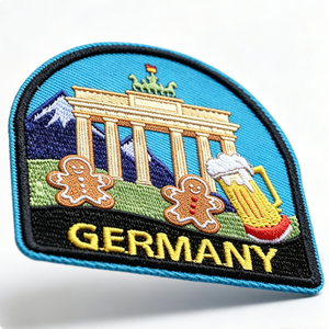 Patch brodé allemand thermocollant, forme irrégulière, en tissu tissé, décoration, cadeau - Product Image 4
