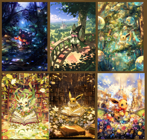 YQ Wholesale Pokemoned Art Boards Carte Fairytale Town Rare Funny Japanese Anime Fan Art Paper sealed Collectible Booster Box - Product Image 3