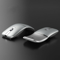 Souris sans fil ultra-fine pliable 2,4G BT double mode rechargeable silencieuse pour ordinateur portable, ordinateur de bureau, bureau