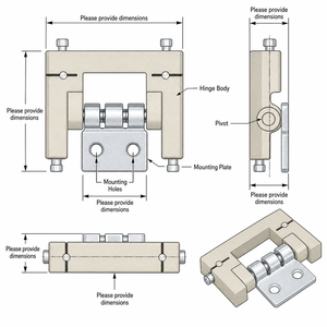 Charnière de <span class=keywords><strong>portail</strong></span> moderne de luxe 3D réglable en alliage de zinc de qualité industrielle robuste, épaisseur 5 mm, angle d'ouverture 180°, silencieuse - Product Image 3