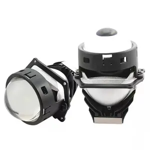 Newest 5500lm Super Bright Universal Car Led Bi-Projector Lens Headlight High And Low Double Beams Auto Projector Headlight