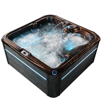Baignoire Spa à Hydromassage Moderne en Acrylique Rectangulaire Autoportante avec Design Écologique