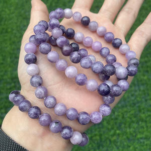 กำไลหินธรรมชาติขนาด 8 มม. ขายส่ง กำไลคริสตัลควอตซ์บำบัดสำหรับผู้หญิง เครื่องประดับ - Product Image 2