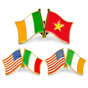 เข็มกลัดเคลือบแบบออกแบบได้ตามต้องการโลโก้โลหะป้ายธงชาติแคนาดาว่างเปล่าป้ายธงชาติอเมริกัน - Product Image 2