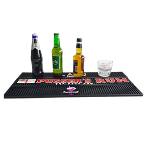 Branded Silicone PVC Pub Mat Rubber Bar Runner <b>Beer</b> Spill Pad Rail Mat Drip Tray Non Slip Service Mat <b>Table</b> Coaster - Product Image 1