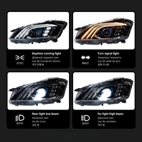 Ensemble de phares à LED complets avec feux de jour à LED pour Mercedes-Benz Classe S W221 2006-2012, phare avant amélioré