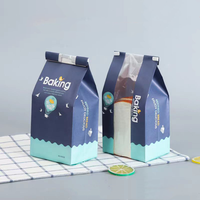 Fabricant d'emballage alimentaire sac en papier kraft pour emballage de fromage petit déjeuner biscuit pain avec fenêtre transparente