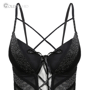 Sexy Della Bamboletta Della Biancheria Da Notte Trasparente Delle Donne Del Merletto <span class=keywords><strong>Nero</strong></span> Vestito Da Notte - Product Image 5
