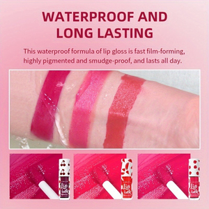Brillant à lèvres hydratant durable non collant tasse rouge à lèvres liquide Sexy cerise rouge <span class=keywords><strong>rose</strong></span> teinte à lèvres lèvres coréennes - Product Image 2