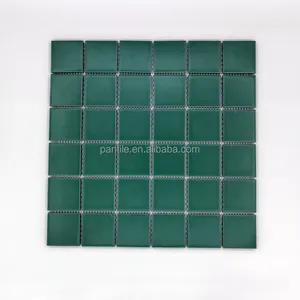 Yeşil mozaik duvar karosu seramik oturma odası yüzme havuzu resim porselen karolar mozaikler 50mm