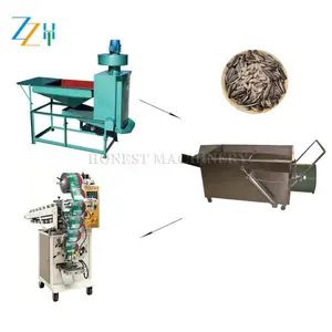 Automatic Sunflower Seed Cleaner / Sunflower Seeds Packaging Bags / Sunflower Seed Roasting And Packing Line